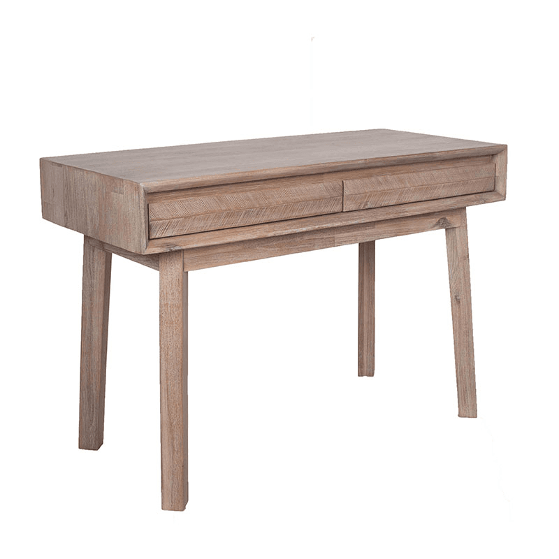 Kalmar 2 Drawer Desk, Acacia Wood