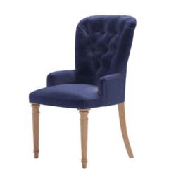 Image showing the Sinclair, Dining Chair, Prussian Blue Cotton Matt Velvet, Prussian Blue product.