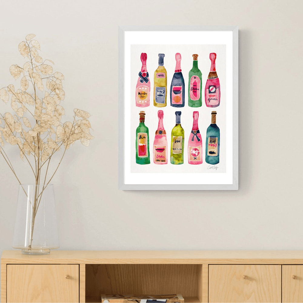 Cat Coquillette, Champagne Framed Art Print, Multi