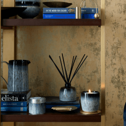 Image showing the Denby Home Fragrance Halo Candle Pot, Black product.