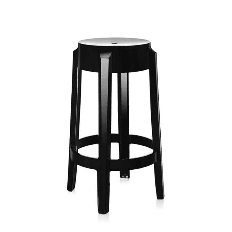 Philippe Starck 2005 Charles Ghost Stool, H65cm, Glossy Black