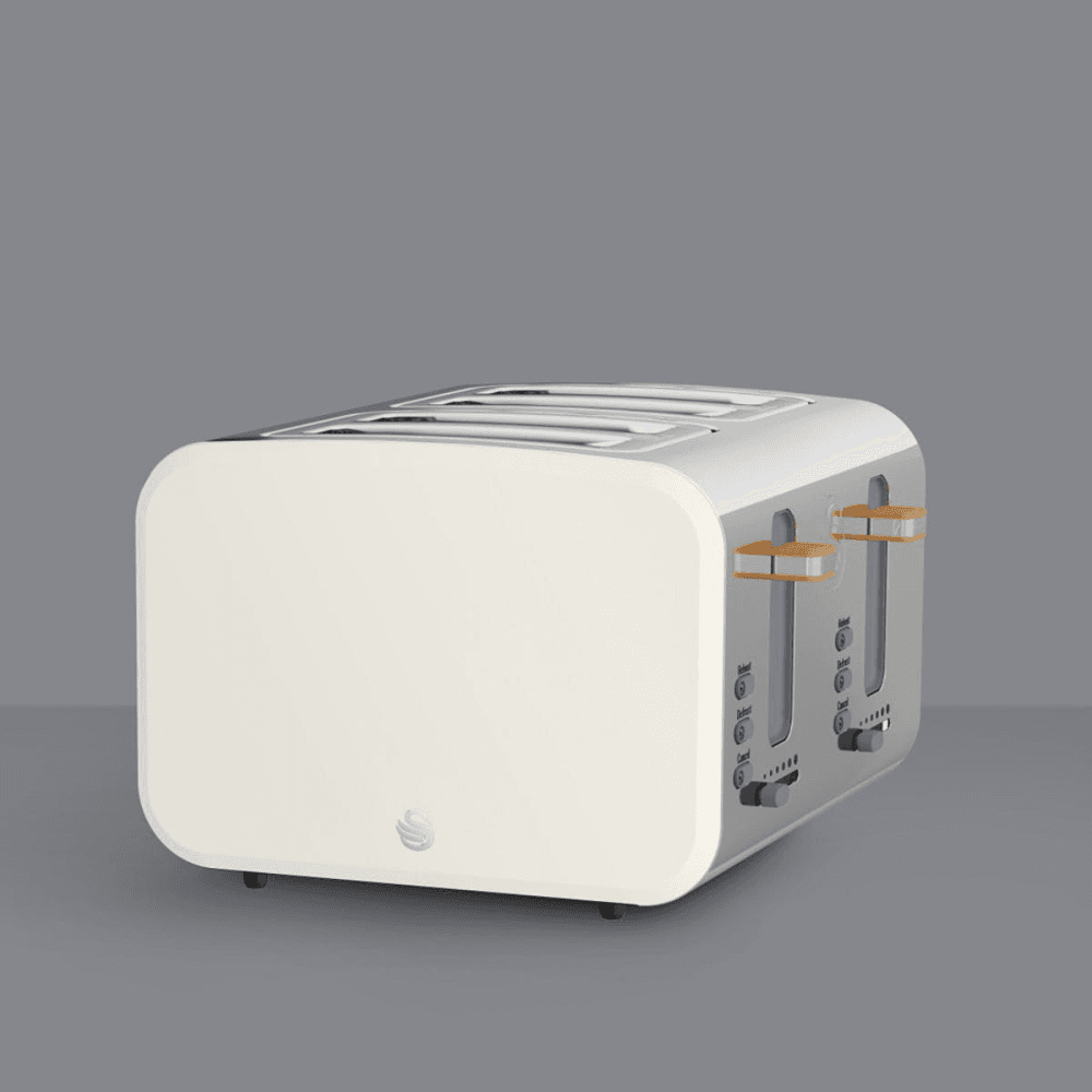 Nordic 4-Slice Toaster, Cotton White