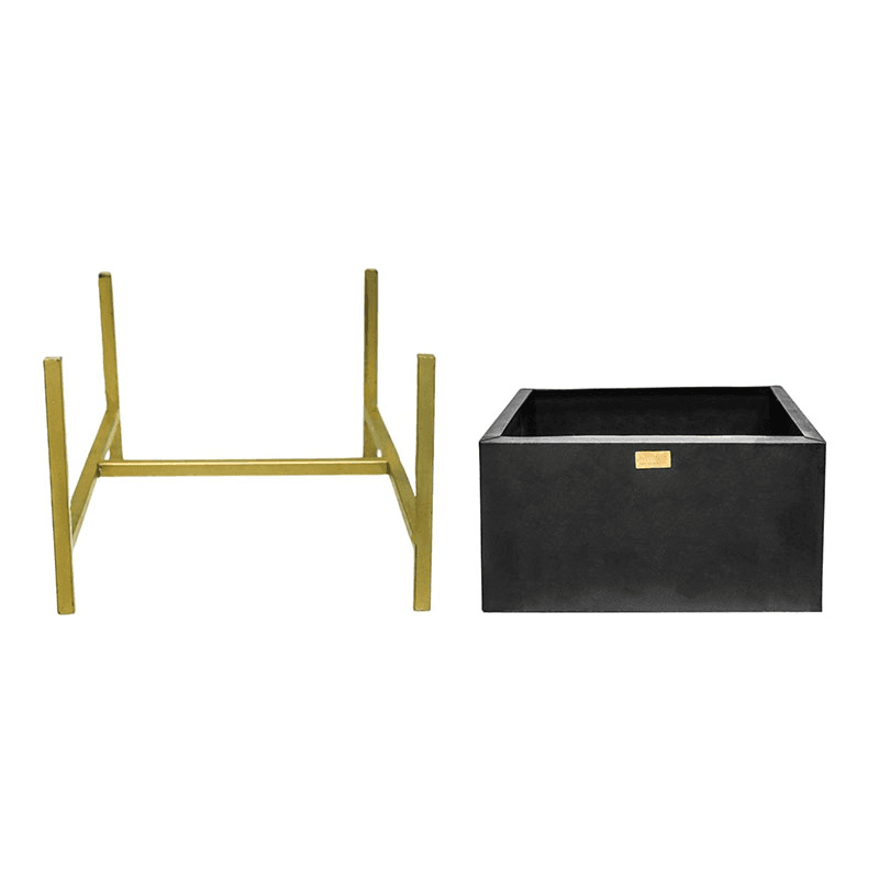 Orion Firebowl, H40 x W62cm, Black/Gold