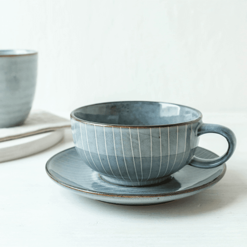 Nordic Sea Tea Cup & Saucer, 250ml, Blue
