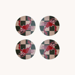 Image showing the Crab Set of 4 Coasters, D10cm, Multi product.