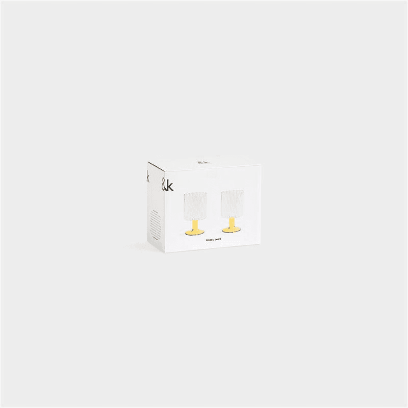 Twirl Set Of 2 Glasses, 250ml, Yellow