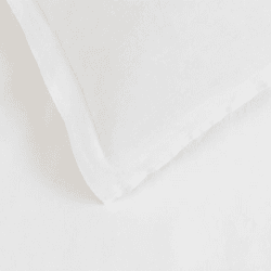 Image showing the Washed Linen Linen Super King Fitted Sheet, White product.