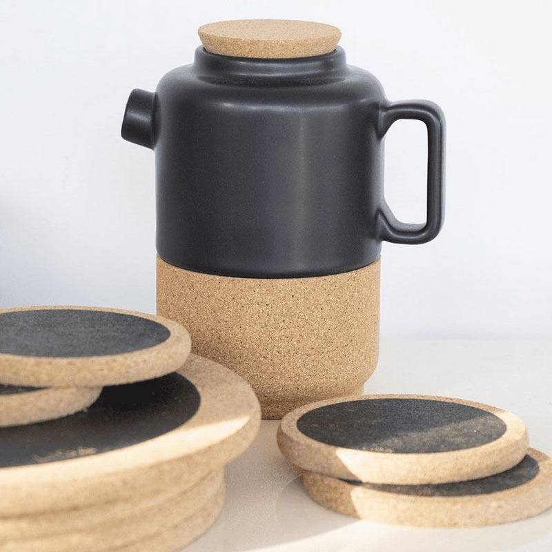 Eco Tea Set for Two, Matt Black