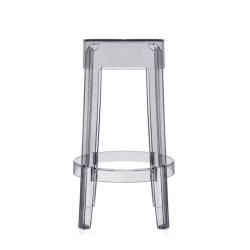Image showing the Philippe Starck 2005 Charles Ghost Stool, H65cm, Smoke Grey product.