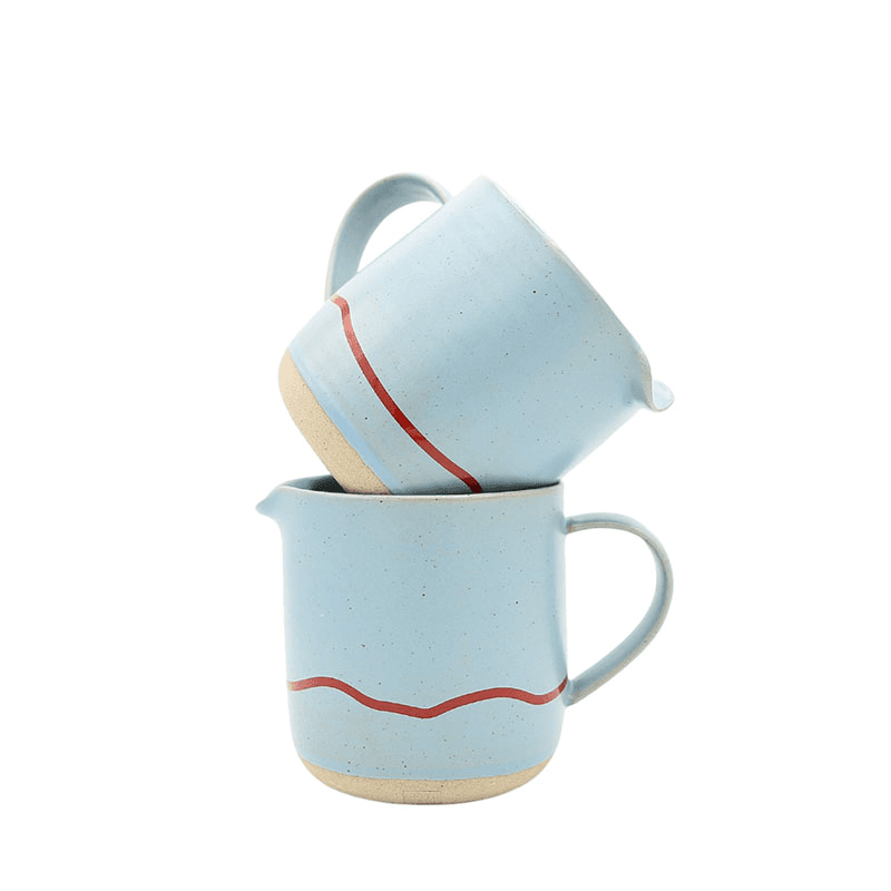 Studio Jug, 400ml, Clear Sky & Red