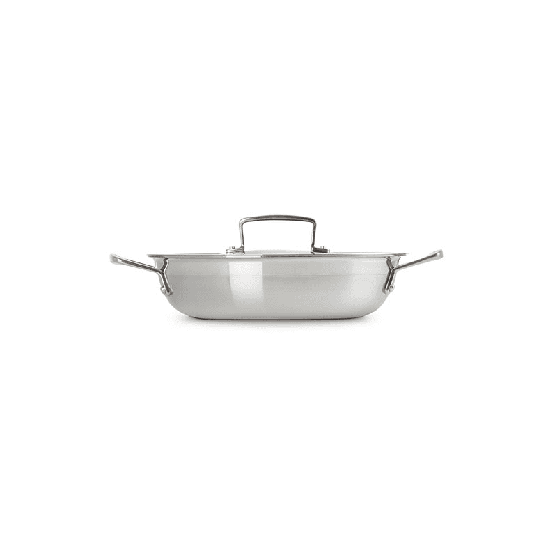 Classic 3-ply Shallow Casserole, 24cm, Stainless Steel