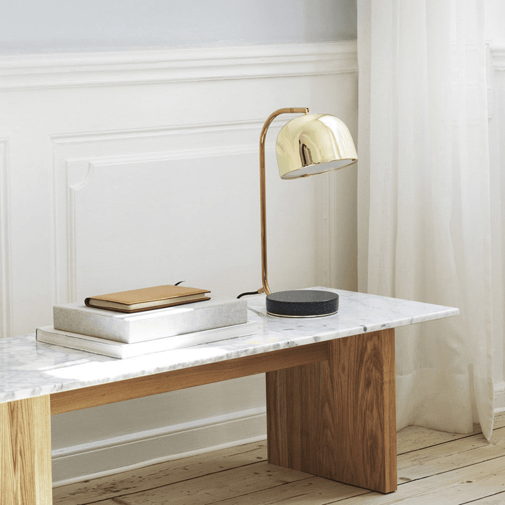 Grant Table lamp, H45 x L18cm, Metallic