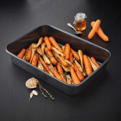 Image showing the Precision Plus Medium Roasting Pan Non-Stick, Black product.
