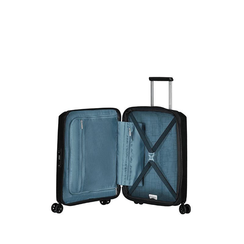 Aerostep Cabin Suitcase, H55 x L40 x W20/23cm, Black