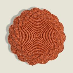 Image showing the Clara Set of 2 Woven Placemats, D39cm, Terracotta product.