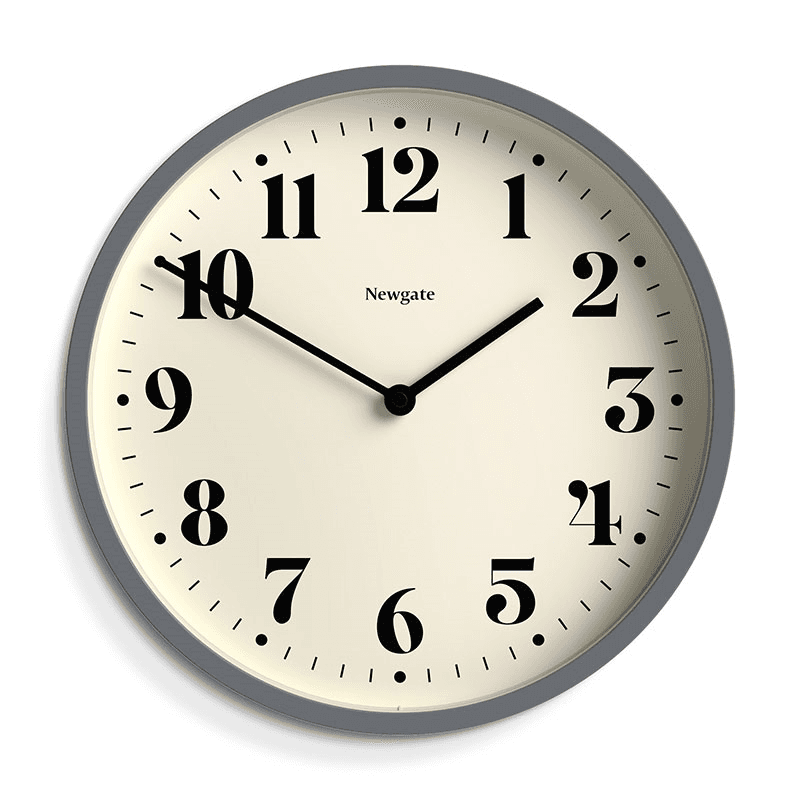 Number Four Wall Clock, D30cm, French Navy