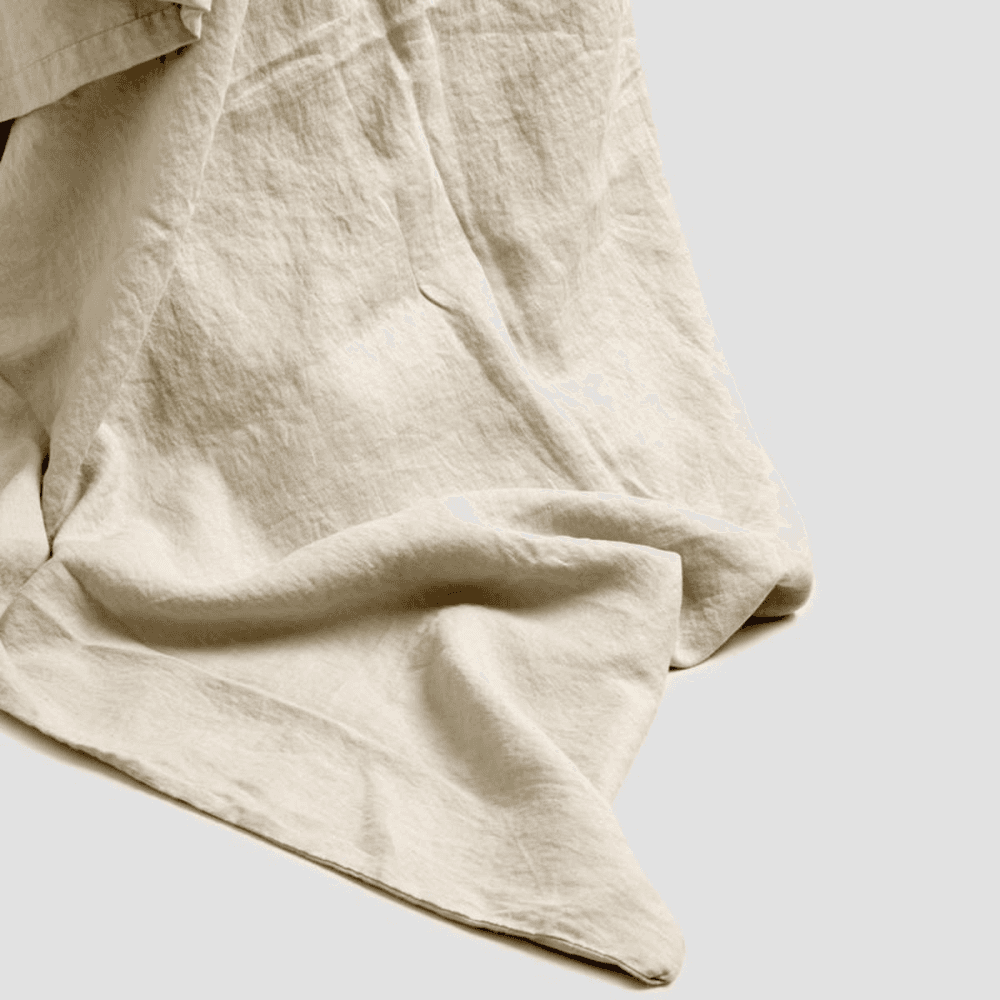 Oatmeal Linen Duvet Cover, King