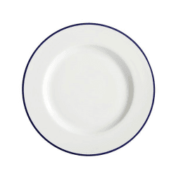 Image showing the Canteen 12 Piece Dinner Set, White/Blue product.