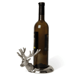 Image showing the Stag Bottle Holder, H10.5 x W20cm, Silver product.