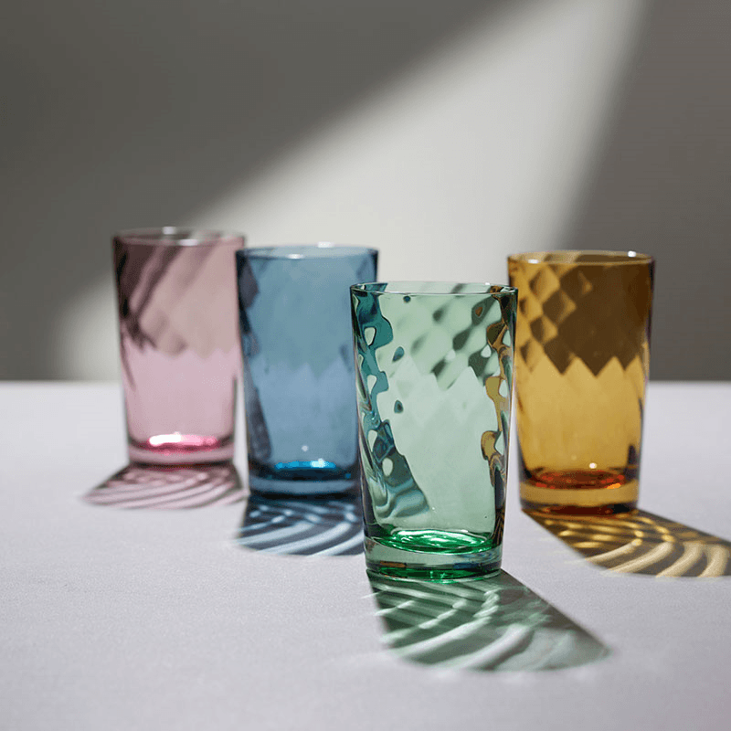 Vienna Set of 4 Highball Glasses, 450ml, Amber