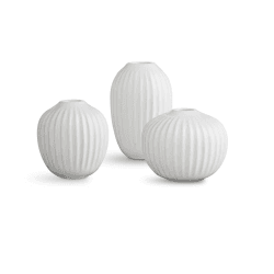 Image showing the Hammershoi Set of 3 Miniature Vases, White product.