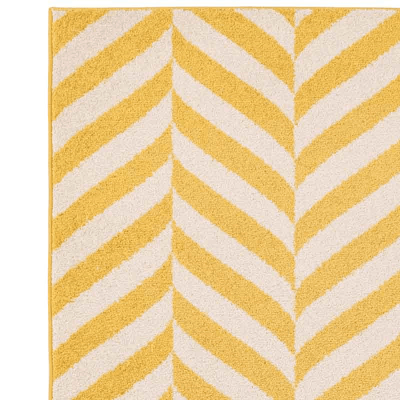 Muse Modern Geomeric Chevron Rug, 120 x 170cm, Yellow