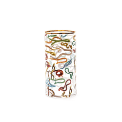 Image showing the Toiletpaper Snakes Cylindrical Vase, H30cm, Multi product.