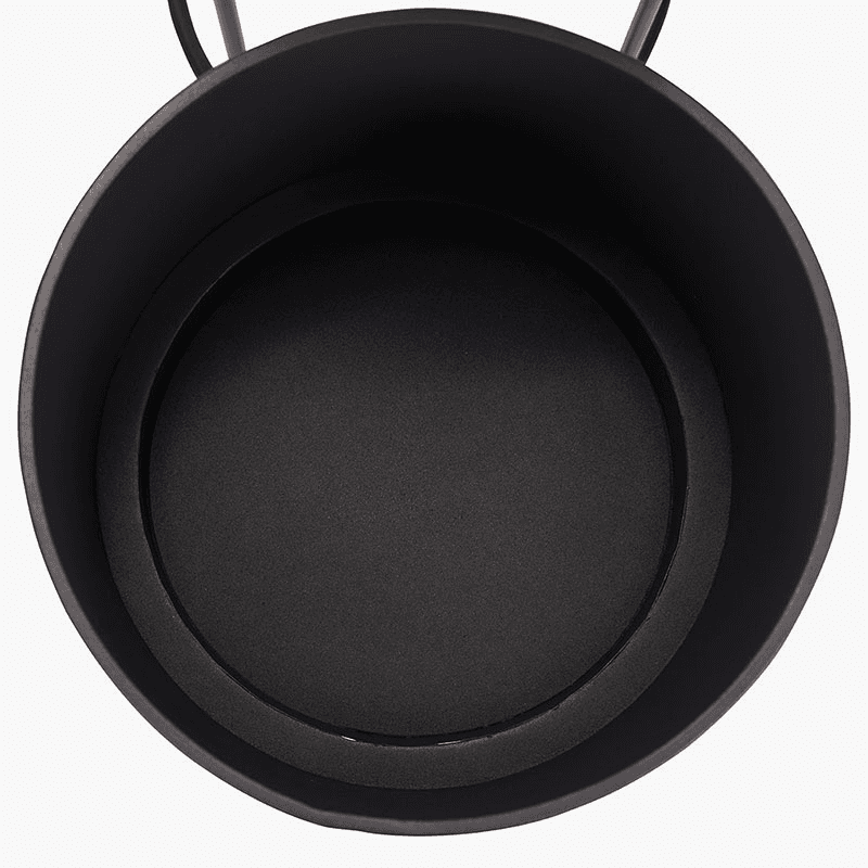 Metal Circular Set of 2 Planters, Graphite