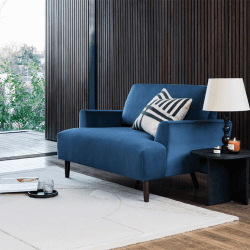Image showing the Model 05 Velvet Love Seat, Teal product.