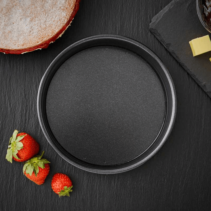 Precision Plus Loose Base Deep Cake Tin, 20cm, Black