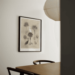Image showing the Two Birds Recycled Paper Print, A2, Grey product.