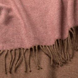 Image showing the Two Tone Tone Merino Throw, 150 x 180cm, Rose product.