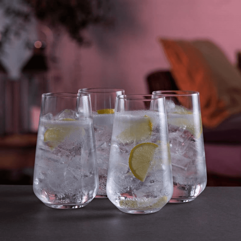 Cheers Set of 4 Highball Glasses, 500ml, Clear