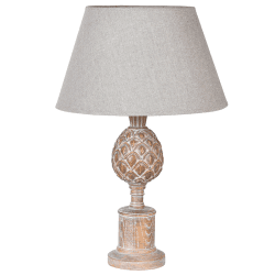 Image showing the Acorn Table Lamp with Linen Shade, H60cm, Natural product.