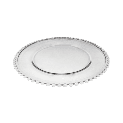 Image showing the Pearl Glass Charger, 33cm, Clear product.