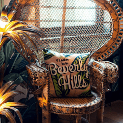 Image showing the Beverley Hills Cushion, 45 x 45cm, Pink/Green product.