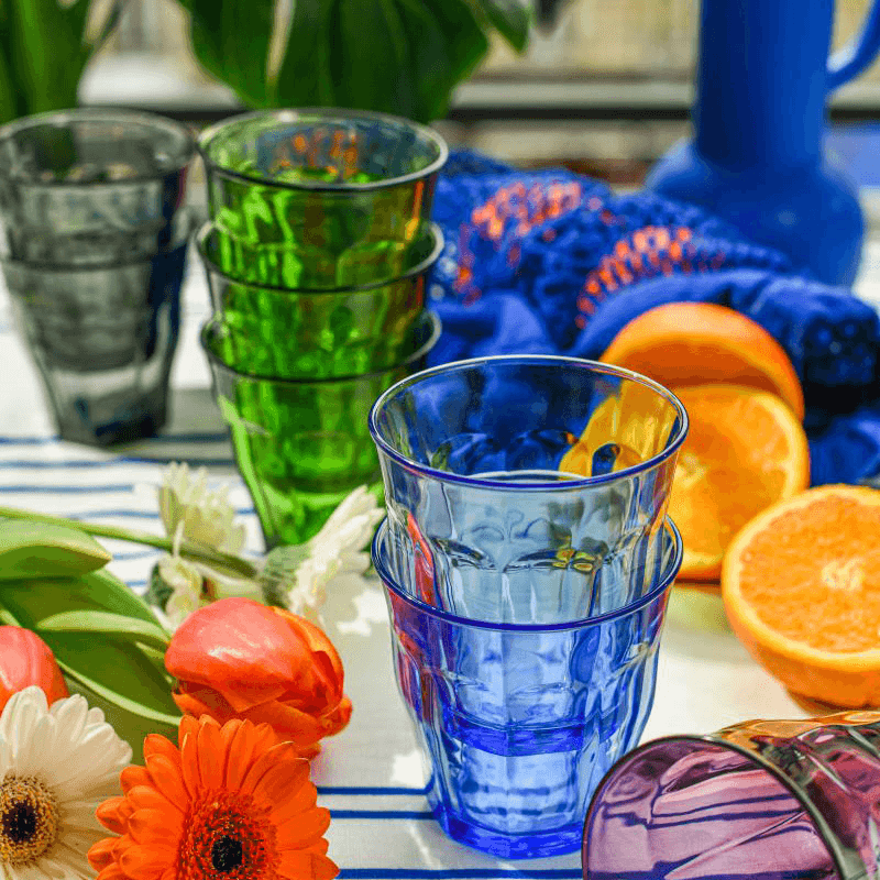 Picardie Set of 6 Tumblers, 250ml, Jungle Green