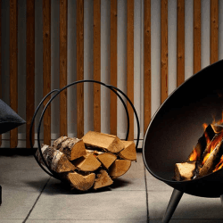 Image showing the Fire Globe Log Holder, Black product.