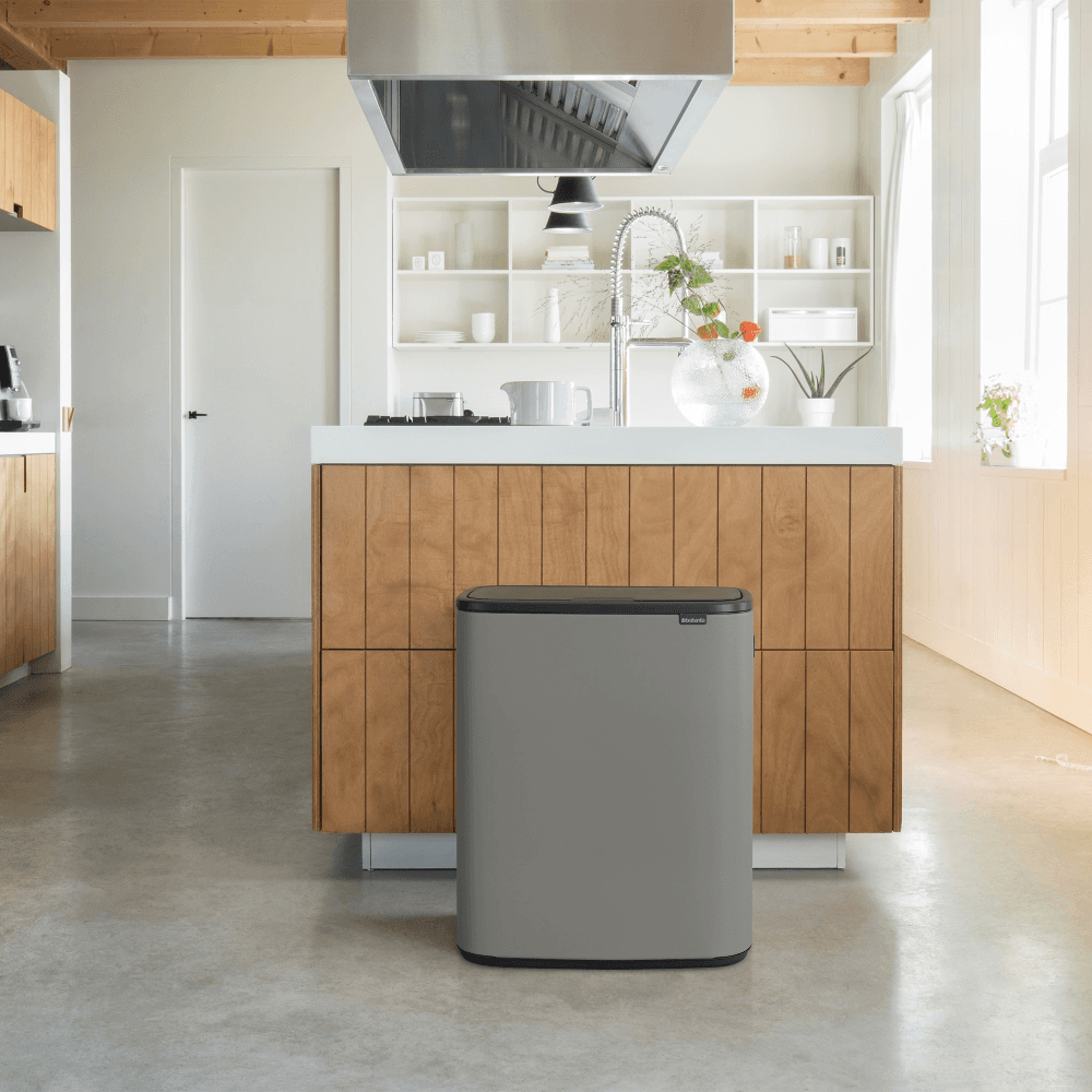 Bo Touch bin, 30 litre, Mineral Concrete Grey