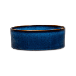 Image showing the Reactive Glaze Dog Bowl, D19cm, Midnight Blue product.