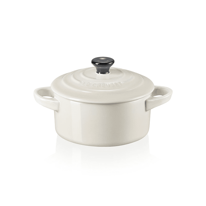 Stoneware Petite round casserole, 10cm, Meringue
