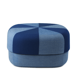 Image showing the Circus Pouf, H35 x D65cm, Blue product.