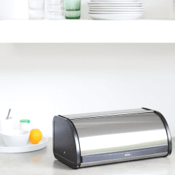 Image showing the Bread bin, roll top, H17.5 x W45 x D27cm, Brilliant Steel product.