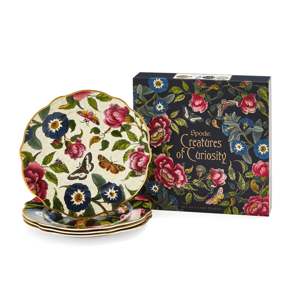 Creatures of Curiosity Cake Plates Set of 4, Multi