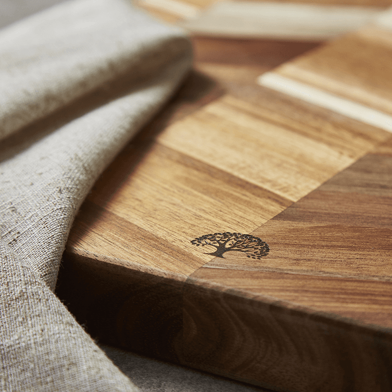 Chevron Rectangular Chopping Board, Acacia
