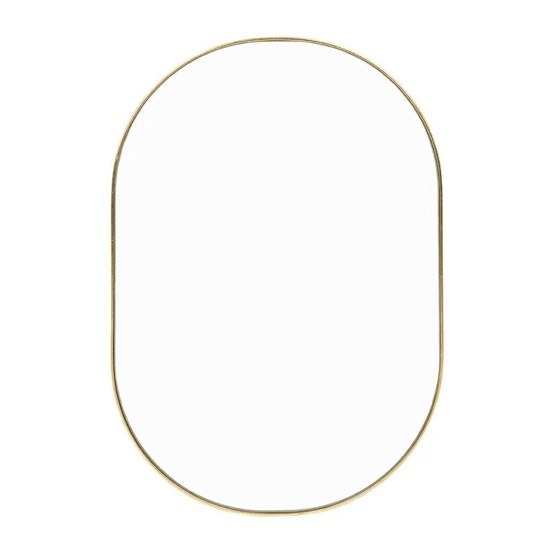 Fine Edge Oval Mirror, H50 x W35cm, Gold