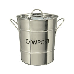 Image showing the Compost pail, 26 x 20cm, Silver product.