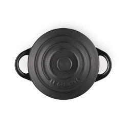 Image showing the Stoneware Petite round casserole, 10cm, Satin Black product.