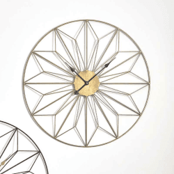 Image showing the Geo Clock, D77cm, Antique Gold product.