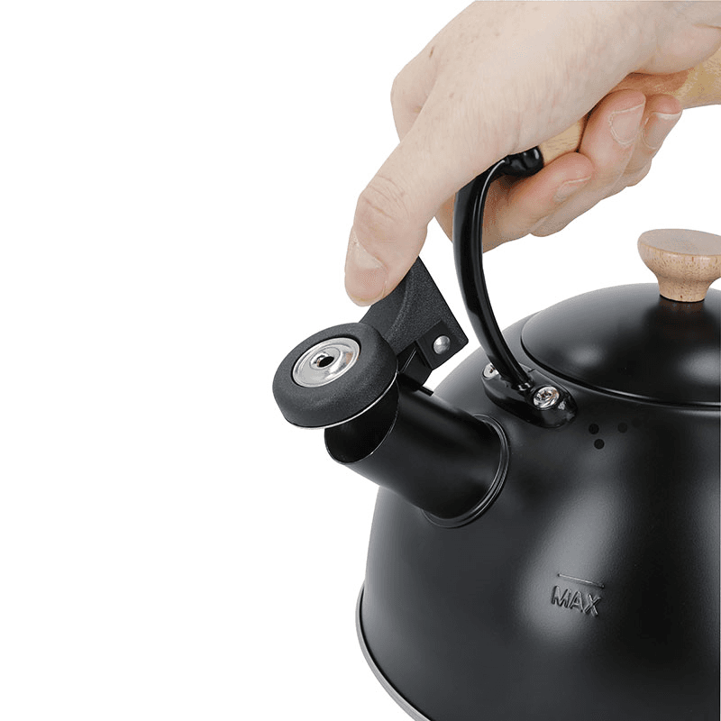 Whistling Kettle Wood Handle, 2.5L, Black